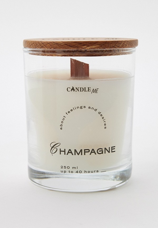 Свеча ароматическая Candle Me Champagne, 225 мл ароматическая свеча for me candle delicate tobacco 200 мл