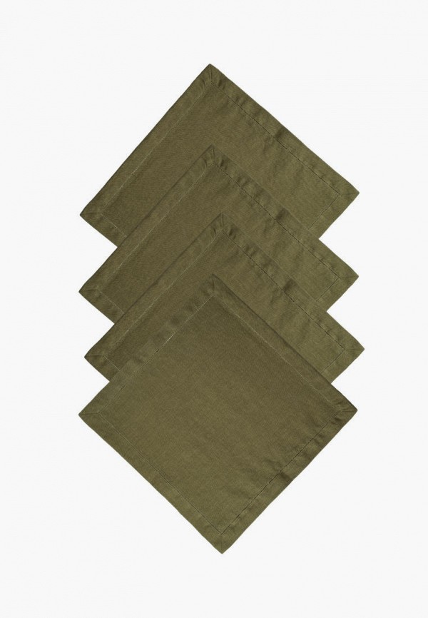 

Комплект салфеток сервировочных Bellehome, Хаки, Olive Green, 45х45 см