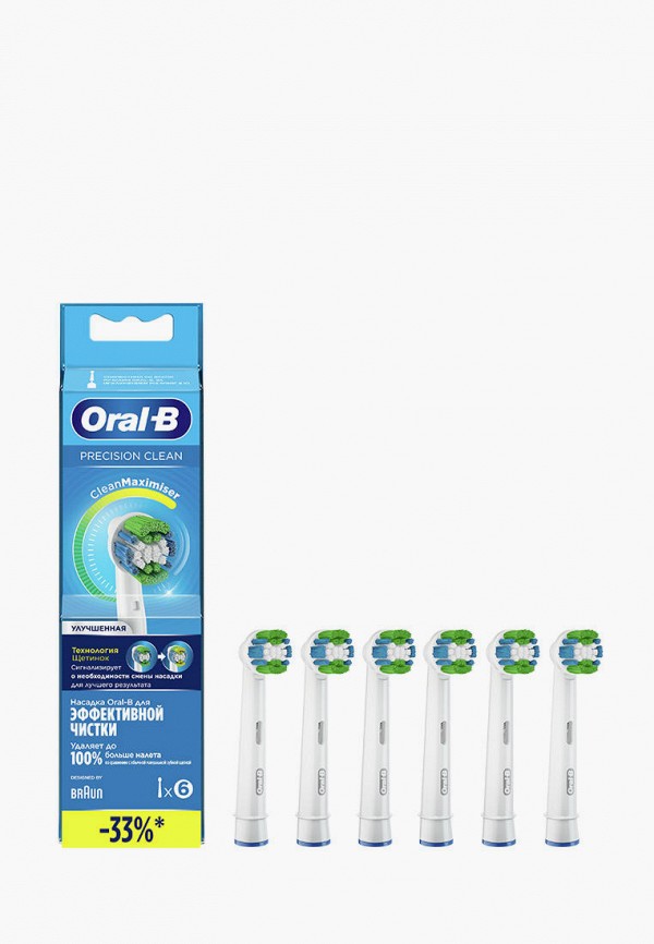 

Комплект насадок для зубной щетки Oral B, Белый, EB20RB Precision Clean 6 шт.