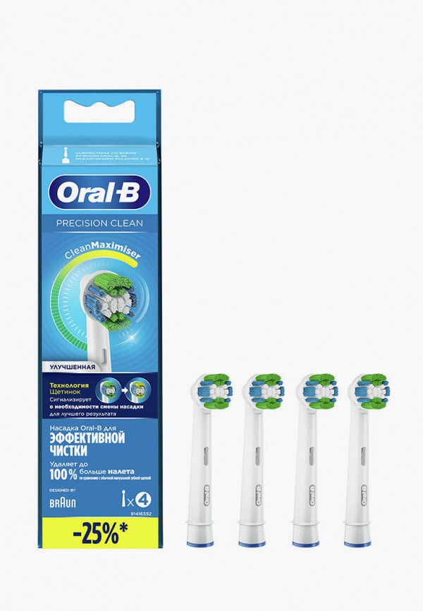 

Комплект насадок для зубной щетки Oral B, Белый, EB20RB Precision Clean 4 шт.
