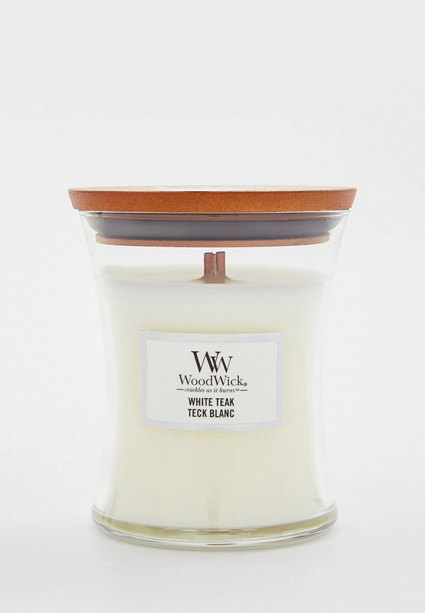 

Свеча ароматическая Woodwick, Белый, средняя Белый тик 275 г