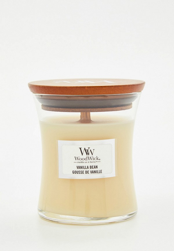 

Свеча ароматическая Woodwick, Бежевый, маленькая "Ванильный боб", 85гр.