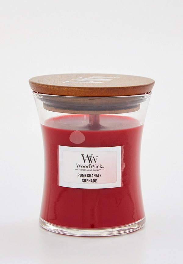 

Свеча ароматическая Woodwick, Красный, маленькая "Гранат", 85гр.