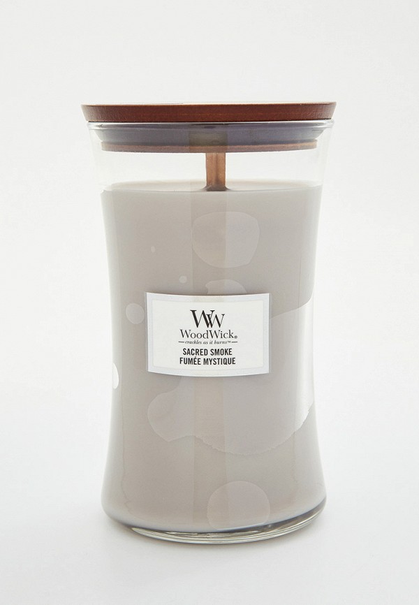 

Свеча ароматическая Woodwick, Серый, большая Магический дым 610 г