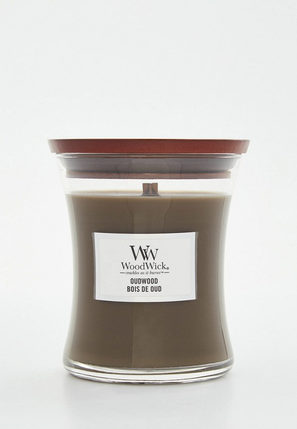 

Свеча ароматическая Woodwick, Коричневый, средняя "Удовое дерево", 275гр.
