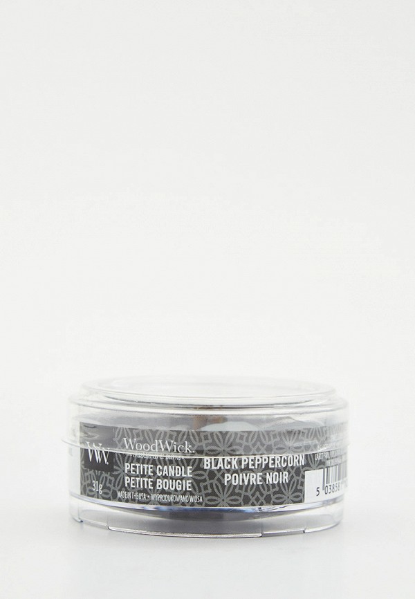

Свеча ароматическая Woodwick, Черный, мини Черный перец, 31гр.