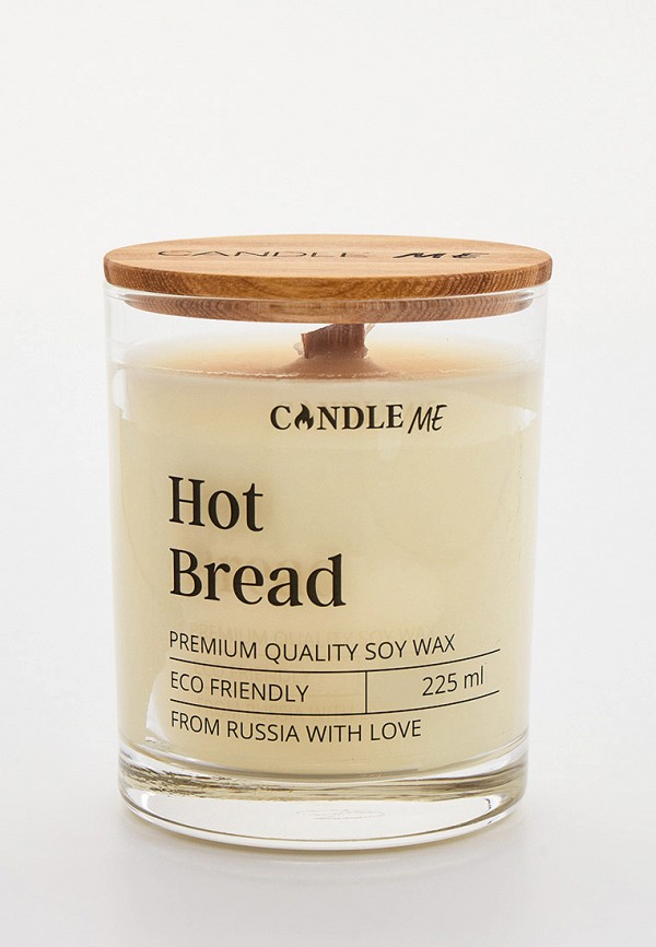 

Свеча ароматическая Candle Me, Бежевый, HOT BRAD / Горячий хлеб с деревянным фитилем, 180 мл.