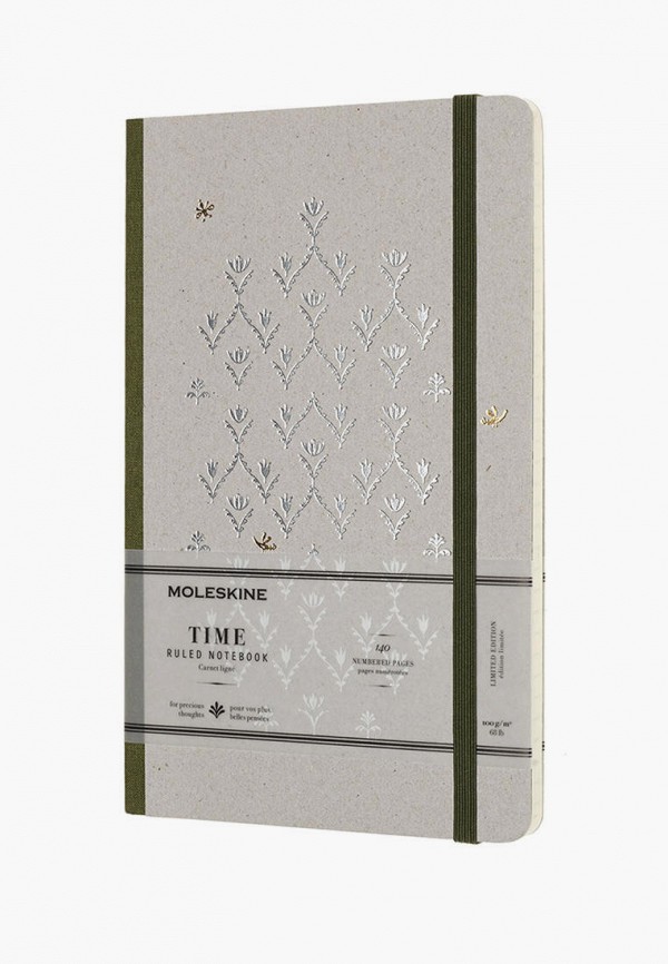 

Блокнот Moleskine, Серый, LC NB ВРЕМЯ LG RUL GREEN