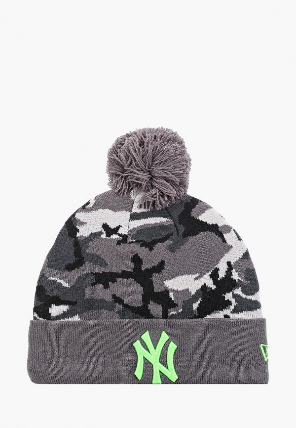 

Шапка New Era, Серый, MENS CAMO CROWN CUFF