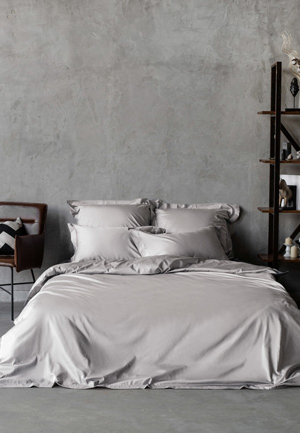 

Постельное белье 1,5-спальное Bellehome, Серый, Стефания Silver, сатин-премиум