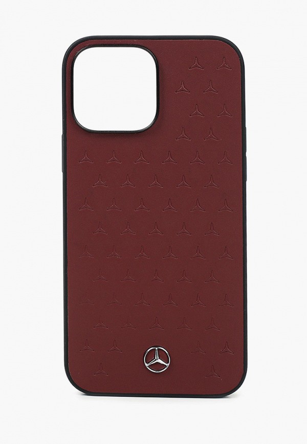 

Чехол для iPhone Mercedes-Benz, Бордовый, 13 Pro Max, Genuine leather Stars Red