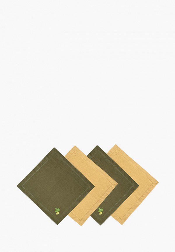 

Комплект салфеток сервировочных Bellehome, Разноцветный, Green Lime, 45х45 см
