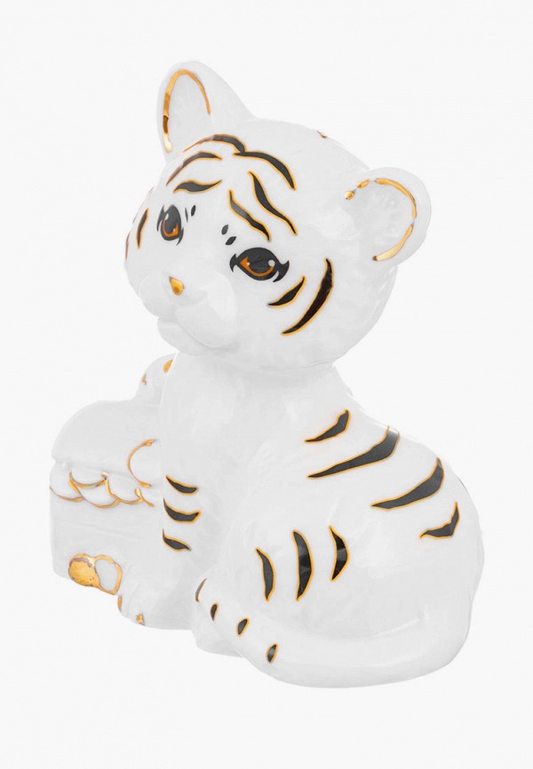

Фигурка декоративная Elan Gallery, Белый, 7,8х5х8,5 см, Тигренок с сундуком дене