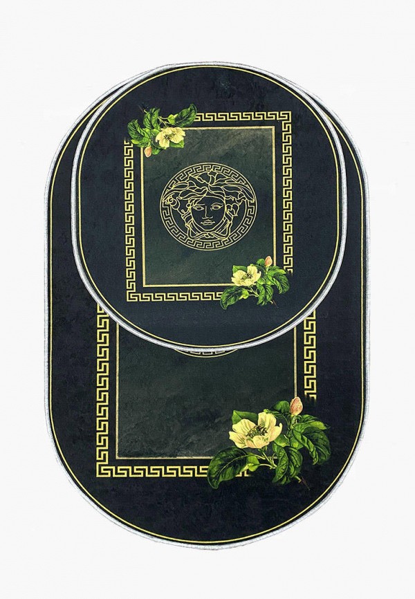 

Комплект ковриков Bal Tekstil, Черный, Bal Decor 9018A Oval 60x100,60x50