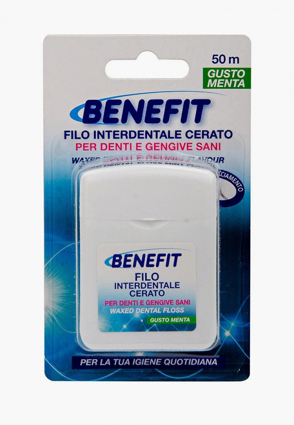 

Зубная нить MilMil, Белый, Benefit Waxed Dental Floss, 50 м