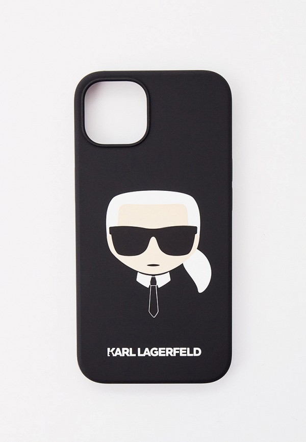 

Чехол для iPhone Karl Lagerfeld, Черный, 13, Liquid silicone Karl's Head Hard Black