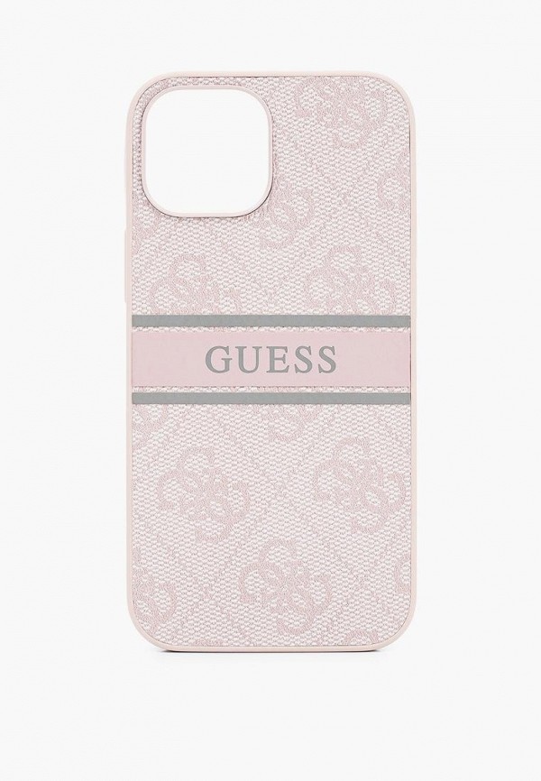 

Чехол для iPhone Guess, Розовый, 13 mini, PU 4G Stripe printed logo Hard Pink