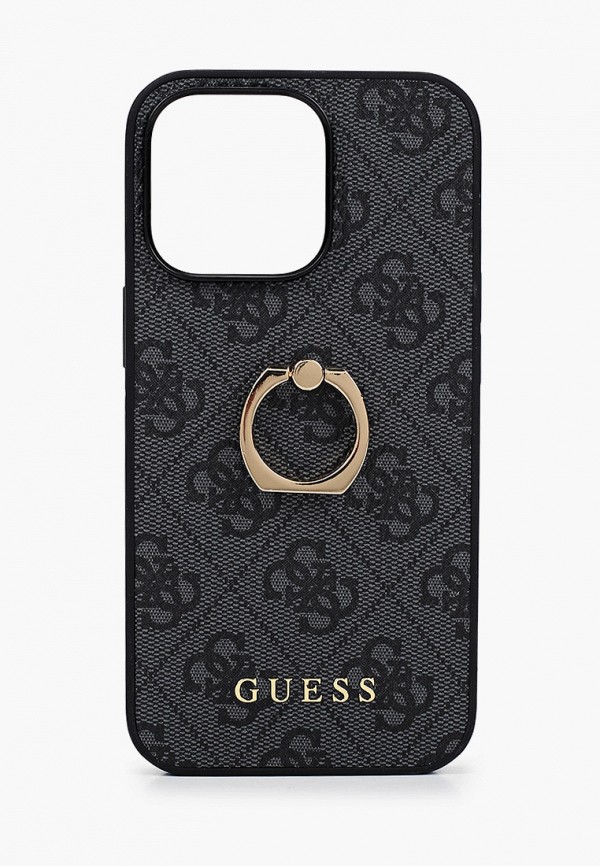 

Чехол для iPhone Guess, Серый, 13 Pro, PU 4G + Ring Hard Grey