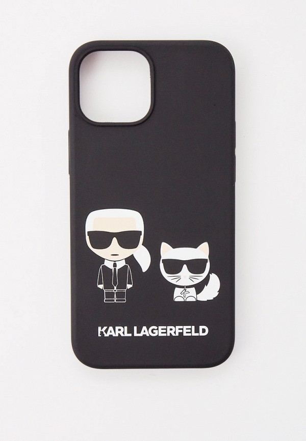 Чехол для iPhone Karl Lagerfeld 13 mini, Liquid silicone Karl & Choupette Black