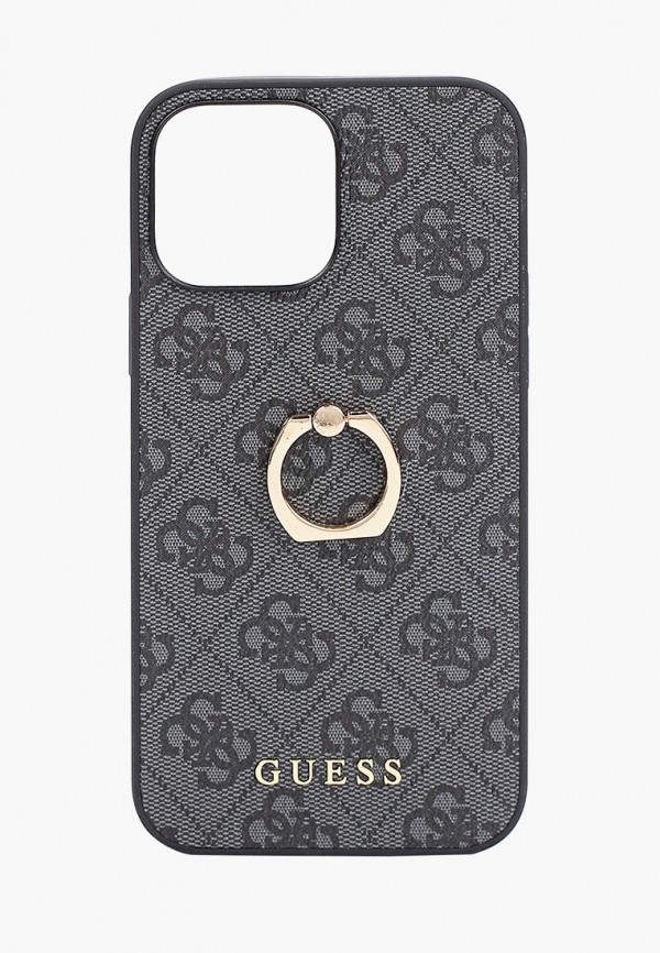 Чехол для iPhone Guess 13 Pro Max, PU 4G + Ring Grey