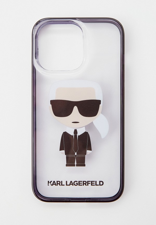Чехол для iPhone Karl Lagerfeld 13 Pro, PC/TPU Ikonik Karl Transparent/Black