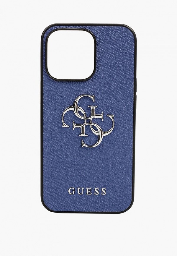 

Чехол для iPhone Guess, Синий, 13 Pro, PU Saffiano 4G Big metal logo Blue