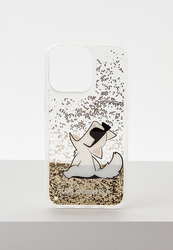 Чехол для iPhone Karl Lagerfeld 13 Pro, PC/TPU Choupette Fun Gold