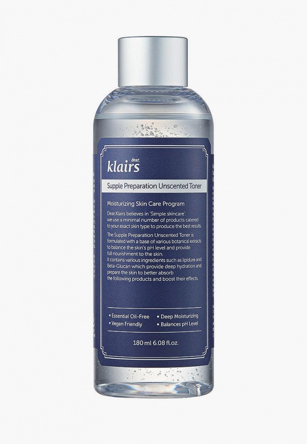 Тонер для лица Dear, Klairs Supple Preparation Unscented Toner, 180 ml