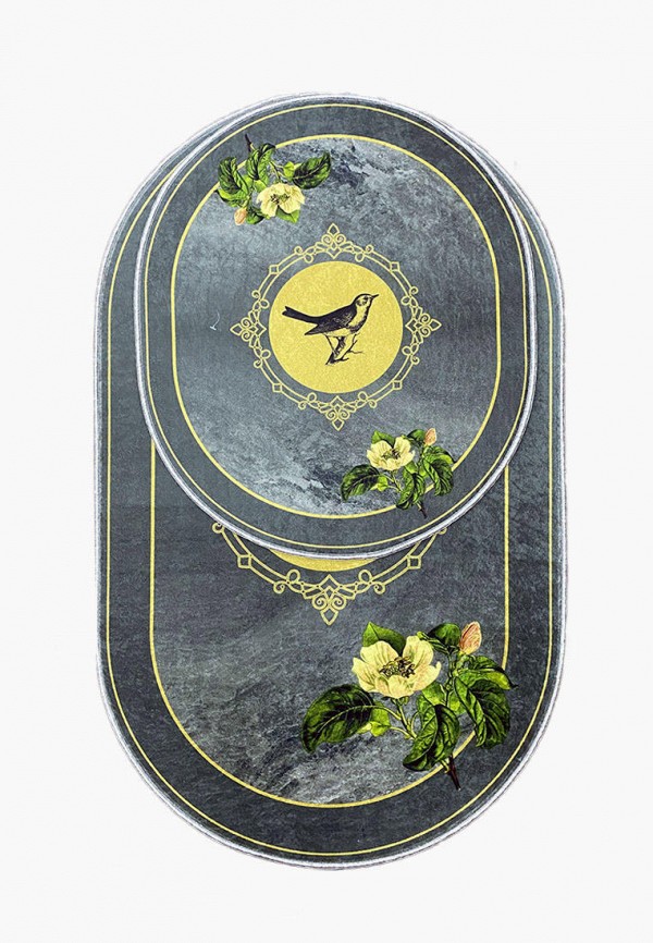

Комплект ковриков Bal Tekstil, Серый, Bal Decor 9016B Oval 60x100,60x50