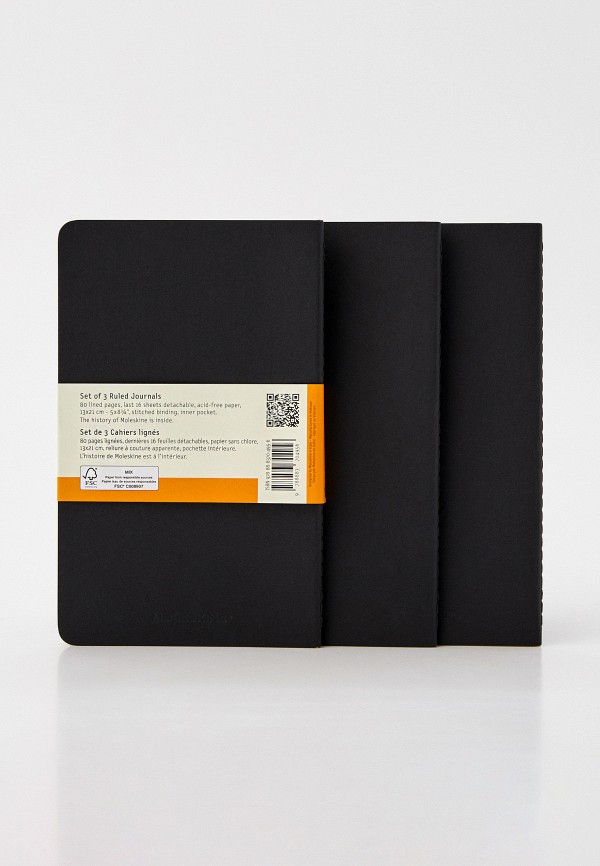 Блокноты 3 шт. Moleskine черный, размер 00, фото 2