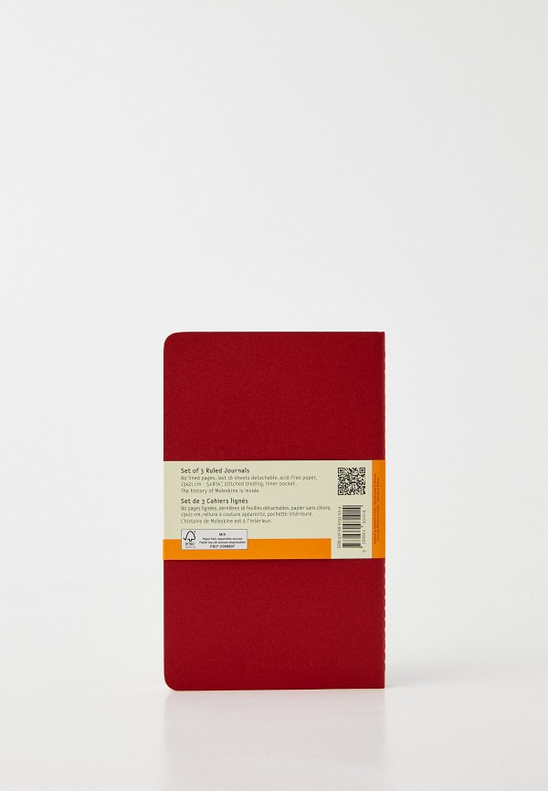 Блокноты 3 шт. Moleskine бордовый, размер 00, фото 2