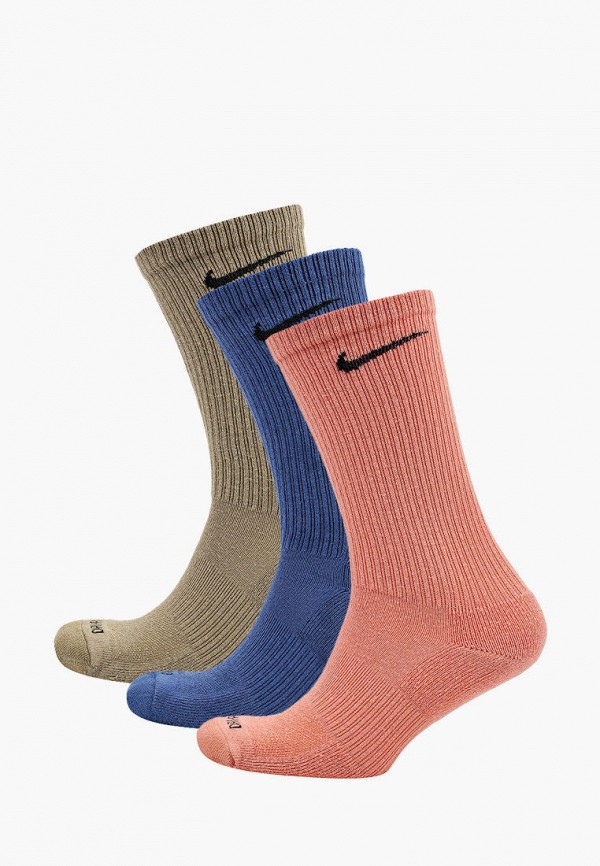 

Носки 3 пары Nike, Разноцветный, U NK EVERYDAY PLUS CUSH CREW