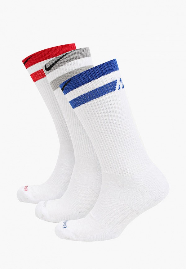 

Носки 3 пары Nike, Белый, U NK EVERYDAY PLUS CUSH CREW 3