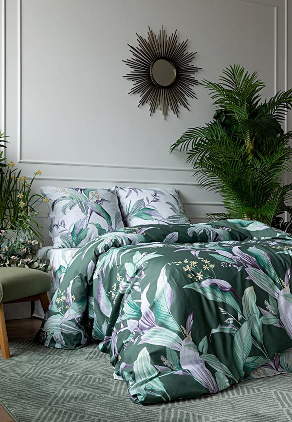 Постельное белье Евро Унисон зеленый, размер 00, фото 3