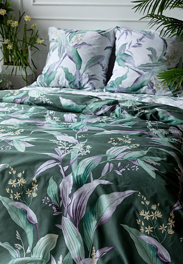 Постельное белье Евро Унисон зеленый, размер 00, фото 6