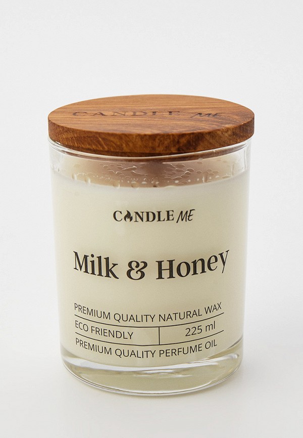 Свеча ароматическая Candle Me Milk & Honey / Молоко и Мед, свечи с деревянным фитилем village candle village candle ароматическая свеча maple butter средняя