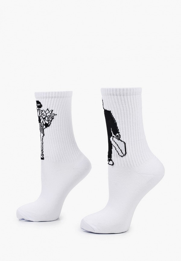 Носки 3 пары bb socks цвет белый  Фото 2