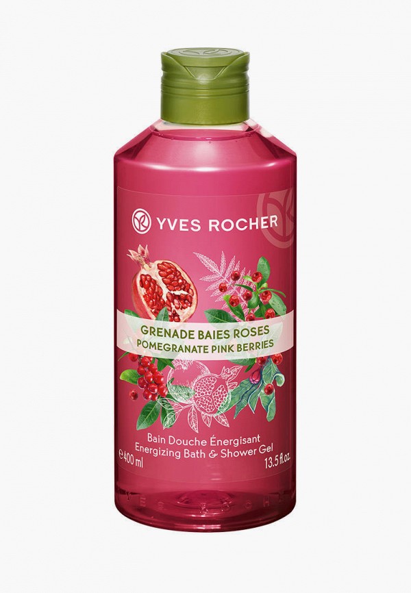 Гель для душа Yves Rocher LES PLAISIRS NATURE - ПЛЕЗИР НАТЮР "Гранат и Пряные Ягоды", 400 мл