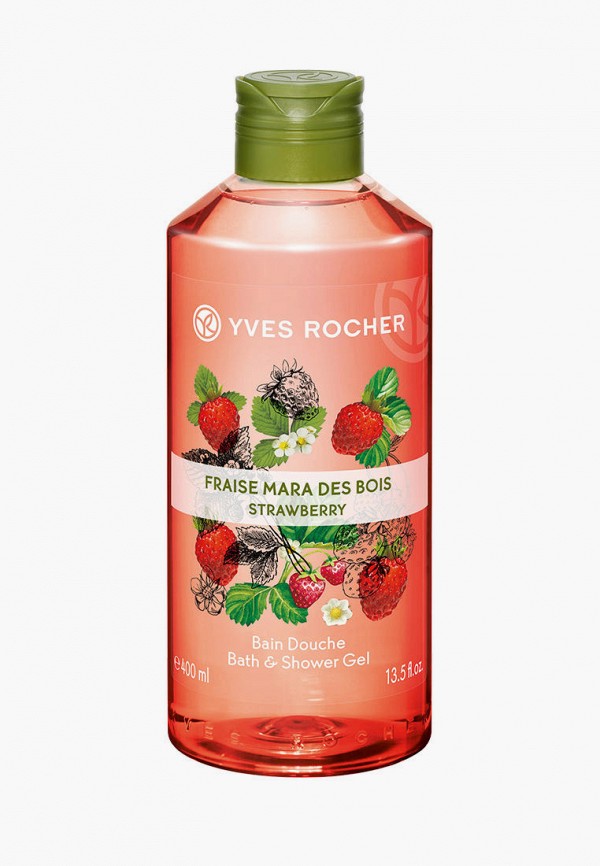 

Гель для душа Yves Rocher, Прозрачный, «Лесная земляника», 400 мл