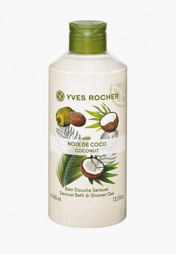 

Гель для душа Yves Rocher, Прозрачный, «Кокосовый орех», 400 мл