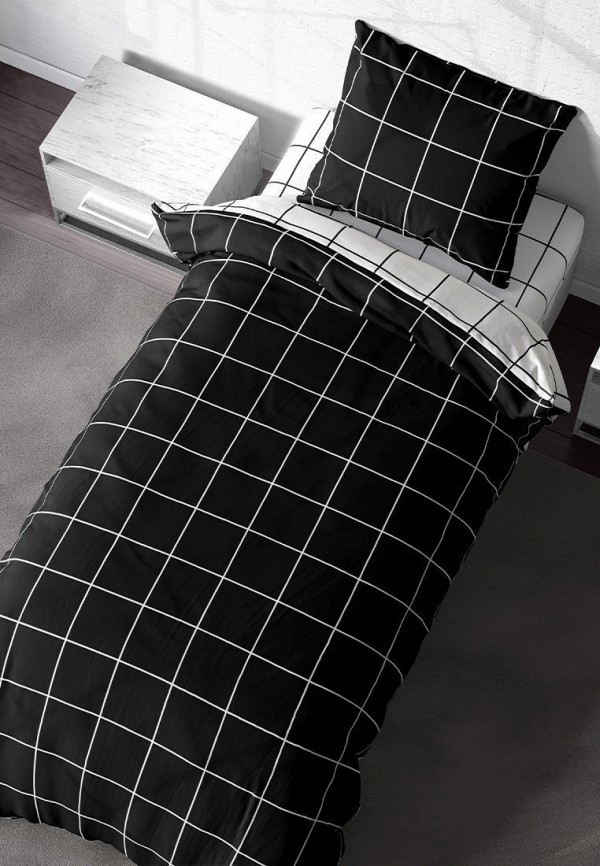Постельное белье 1,5-спальное Crazy Getup Grid paper black