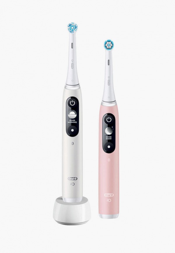 Комплект электрических зубных щеток Oral B электрических, iO 6 DUO White, Pink Sand