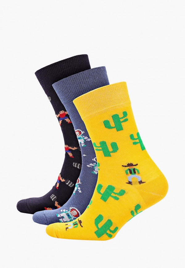 Носки 3 пары bb socks цвет разноцветный 