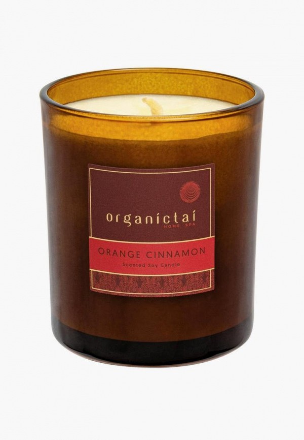 Свеча ароматическая Organictai апельсин-корица, 180 мл свеча organictai ароматическая соевая свеча манго