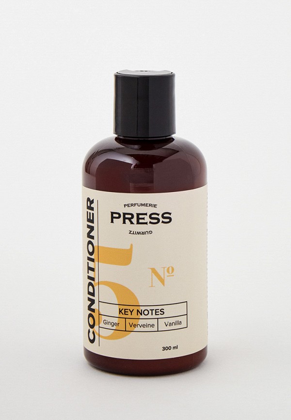 

Кондиционер для волос Press Gurwitz Perfumerie, Прозрачный, профессиональный, №5 с нотами имбиря, вербены и ванили, 300 мл