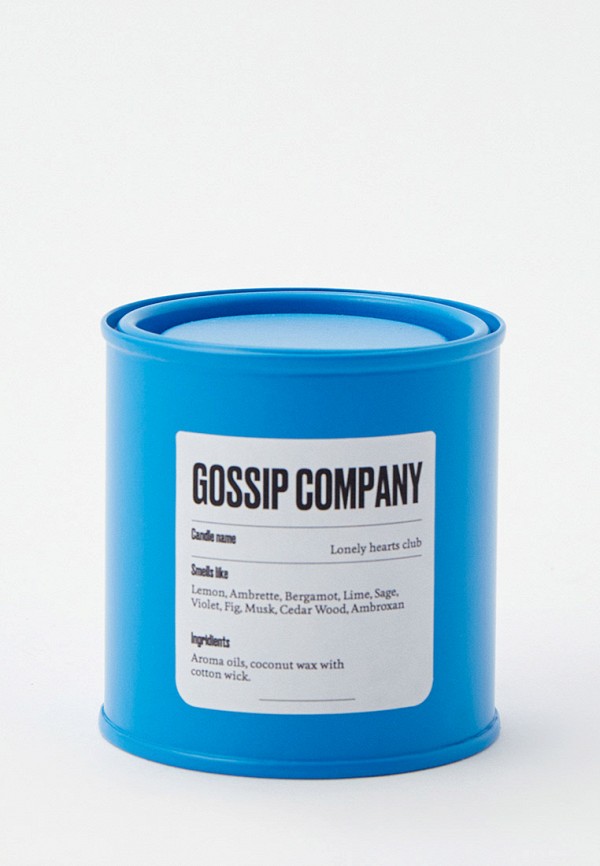 

Свеча ароматическая Gossip Company, Синий, Lonely hearts club, 200 г