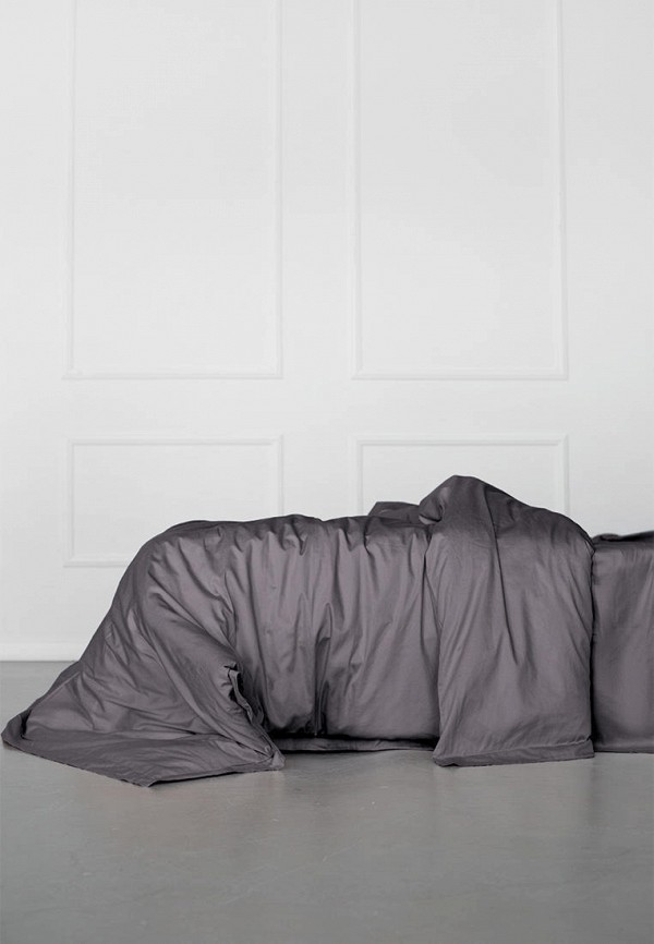 

Пододеяльник Евро Bellehome, Черный, Стефания Graphite 200х220, сатин-премиум