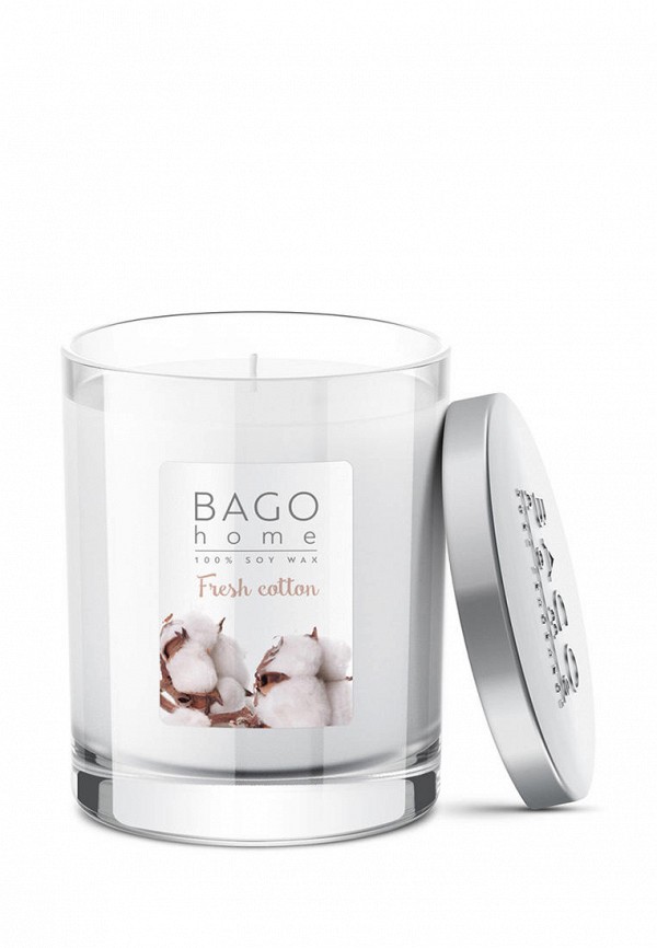 Свеча ароматическая Bago Home Свежий хлопок, 132 г