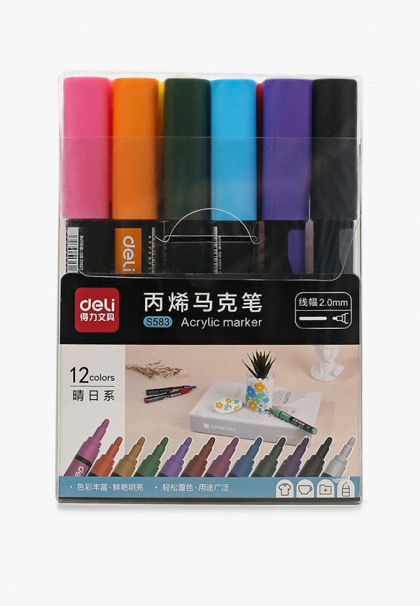 Набор маркеров Deli deli набор маркеров для скетчинга deli 70800 80 двойной пиш наконечник 80цв пластиковая коробка