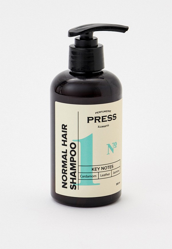 

Шампунь Press Gurwitz Perfumerie, Прозрачный, №1 с нотами кардамона, кожи, жасмина, бессульфатный, 300 мл